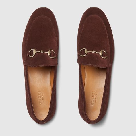 Shop the Women's Gucci Jordaan loafer in brown at GUCCI.COM. Enjoy Free Shipping and Complimentary Gift Wrapping. Gucci Jordaan Loafer, Gucci Jordaan, Gucci Loafers, Gucci Women, Work Wear, Loafers, Shoe Bag, Gift Wrapping, Gucci