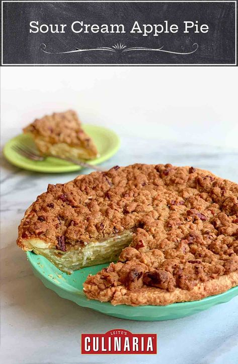 Sour Cream Apple Pie Recipe, Sour Cream Apple Walnut Pie Recipe, Sour Cream Apple Walnut Pie, Apple Walnut Pie Recipe, Apple Walnut Pie, Apple Pie Streusel, Sour Cream Apple Pie, Sour Cream Pie, Swedish Apple Pie