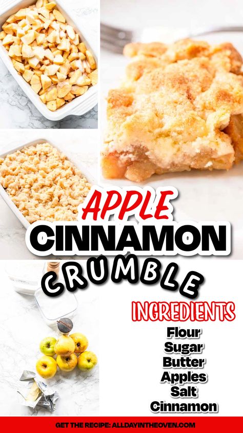 Apple crips in a oven baking dish Apple Recipes For A Crowd, Apple Crisp Topping Crumble, Easy Recipes With Apples, Apple Deserts Ideas, Crumble Recipe Easy, Recipe For Apple Crumble, Apple Recipes Dessert, Best Apple Crumble Recipe, Apple Cinnamon Crumble