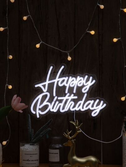 Happy Birthday Letter, Art Neon Sign, Birthday Letter, Happy Birthday Signs, Happy Birthday Lettering, Party Room, Birthday Letters, Novelty Lighting, Happy Birthday Greetings