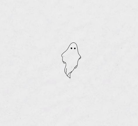 tattoo Minimalistic Ghost Tattoo, Aesthetic Ghost Tattoo, Pumpkin Outline Tattoo, Dainty Ghost Tattoo, Small Ghost Drawing, Stick And Poke Ghost, Fine Line Ghost Tattoo, Small Ghost Tattoo Simple, Ghost Tattoo Placement