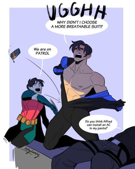 Art From the Inkwell Dc Nightwing, Batfamily Funny, Robin Dc, Futurisme Retro, Wally West, Univers Dc, Batman Funny, Dc Comics Artwork, Im Batman