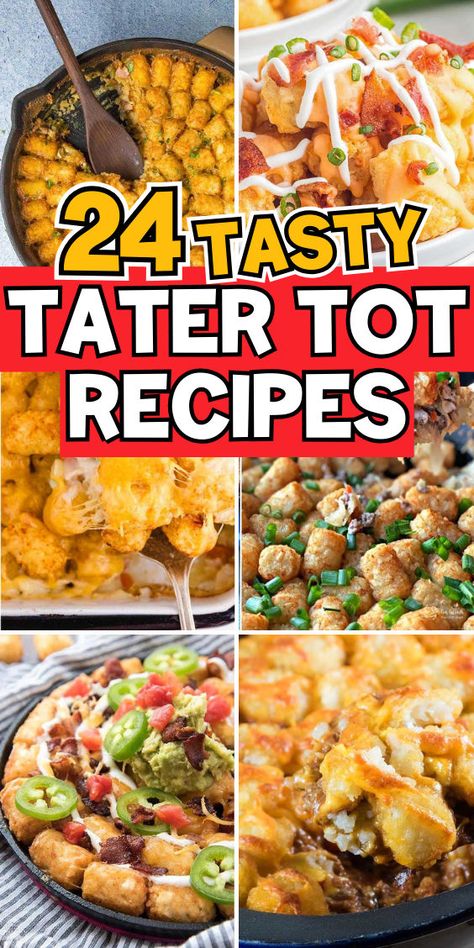 Tater tot recipe ideas and easy tater tot recipes including tater tot side dishes Rustic Tomato Tart, Tator Tot Breakfast, Tator Tot Recipe, Tot Recipes, Tot Nachos, Tater Tot Nachos, Tot Breakfast Casserole, Tater Tot Recipes, Tater Tot Breakfast Casserole