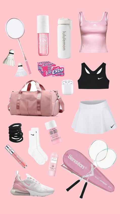 badminton fit for @Janni_banniii 🏸💗🎀 #badminton #sports #fyp #badmintonfit #aesthetic #pink Pe Fits, Badminton Outfit Women, Pink Badminton, Badminton Aesthetic, Badminton Outfit, Badminton Pictures, Black Bedroom Decor, Badminton Sport, Fits Aesthetic