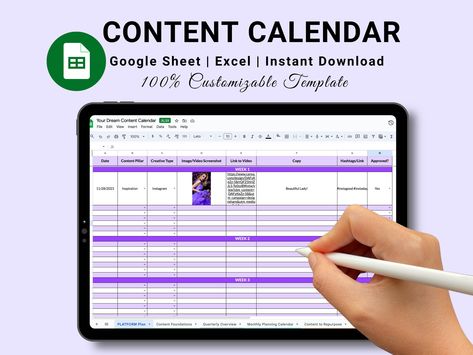 Content Calendar Social Media, Quarterly Calendar, Planner Content, Content Calendar Template, Planning Calendar, Marketing Planner, Social Media Content Calendar, Marketing Calendar, Content Calendar