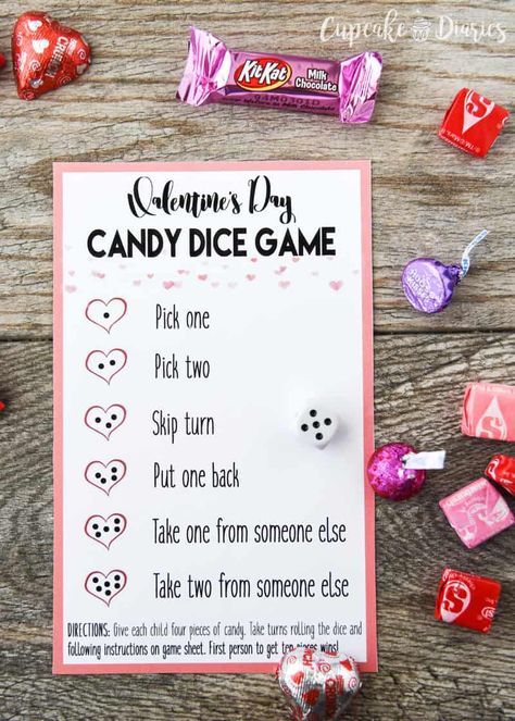 Here are 20 Valentine Party Games that are great to play with kids and adults! Let's celebrate! Easy DIY Game Tutorial Ideas! #thecraftyblogstalker #valentinesday #partygames #valentinepartygames Valentines Games To Play, Minute To Win It Games Valentines Day, Toddler Valentine Party Games, Teen Valentine Activities, Valentines In Classroom, Free Candy Dice Game, Valentines Day Games For Preschoolers, Valentine Class Activities, Valentine's Day Games For Kids Classroom