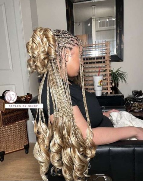 French Curl Braids, French Curls, Curl Braids, French Curl, Cute Box Braids, Goddess Braids Hairstyles, Hair Color Crazy, Blonde Braids, Cute Braided Hairstyles