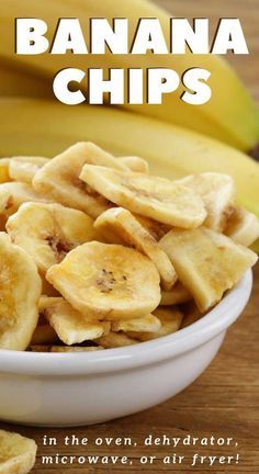 Baked Banana Chips, Homemade Banana Chips, Banana Chips Recipe, Air Fryer Oven Recipes, Air Fry Recipes, Air Fryer Dinner Recipes, Banana Chips, Baked Banana, Chips Recipe