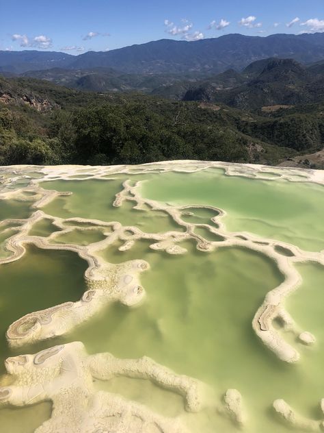 Hierve el agua - Oaxaca Mexico Oaxaca Travel, Oaxaca Mexico Travel, Mexico Nature, Mexico Landscape, South America Travel Destinations, Adventure Landscape, World Vision, Top Travel Destinations, South America Travel