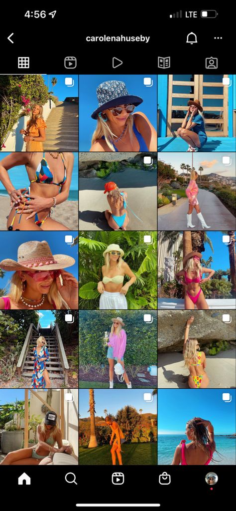 Bright Aesthetic Instagram Feed, Blue Themed Instagram Feed, Bright Instagram Feed Ideas, Bright Instagram Aesthetic, Beachy Instagram Feed, Instagram Inspo Aesthetic Profile, Coastal Instagram Feed, Instagram Feed Inspiration Colorful, Warm Instagram Feed