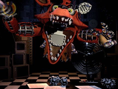 (Blender/FNAF) Withered Foxy Jumpscare by JuanitoAlcachofaz on DeviantArt Fnaf Foxy Jumpscare, Fnaf Withered Foxy, Foxy Jumpscare, Withered Foxy, Fnaf Random, Cardboard Models, Fnaf Cosplays, Foxy Fnaf, Fnaf Jumpscares