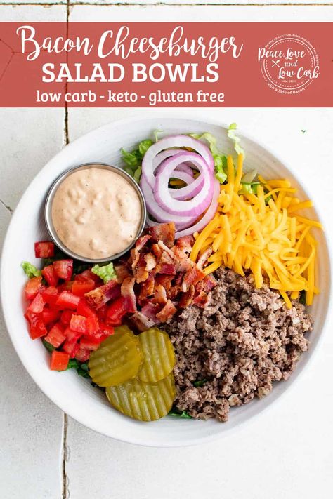 Bacon Cheeseburger Salad, Homemade Burger Sauce, Cheeseburger Salad, Bacon Jam Recipe, Meatless Burgers, Red Onion Recipes, The Boiled Egg Diet, Bacon Cheeseburger Soup, Low Carb Burger