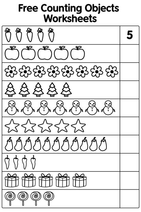 Early Years Worksheets, Math For Kindergarten Worksheets Numbers, Kindergarten Numbers Worksheets, Homework Worksheets For Preschool, Tk Math Worksheets, Math Kids Worksheets, Sped Activities Free Printable, Count And Color Worksheets Preschool, Cirilica Slova Srpska