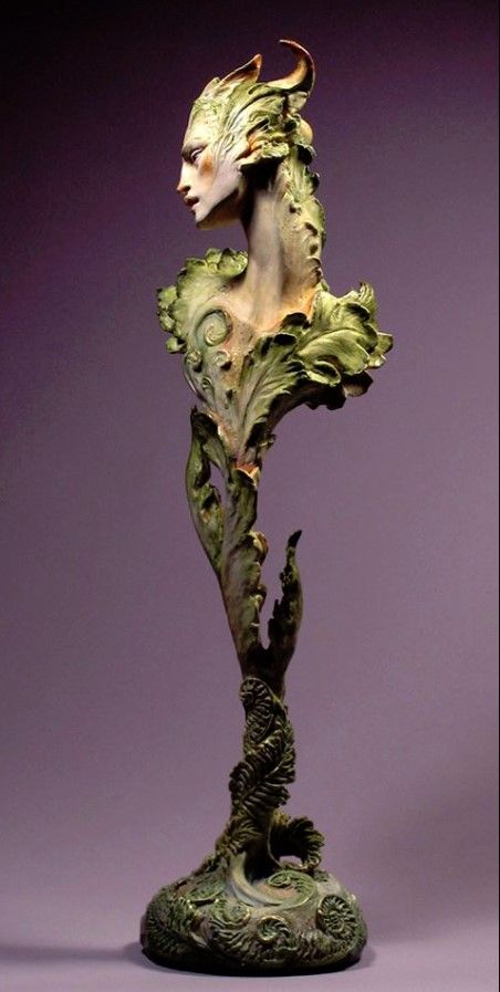 Fantasy Sculpture Art, Elf Creature, Forest Rogers, Allegorical Sculpture, Digital Sculpture, Figurative Sculpture, Pittsburgh Pa, Stage Design, Creature Design