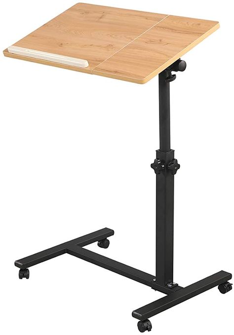 Adjustable Laptop Stand, Overbed Table, Rolling Table, Table With Wheels, Table Laptop, Portable Desk, Bed Tray, C Table, Snack Table