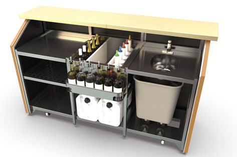 Mobile Bar With Wheels | Portabar | Portabar Cocktail Station Bar, Portable Bar Ideas, Mobil Bar, Cocktail Bar Design, Mobile Bar Cart, Cocktail Bar Cart, Bar Measurements, Mobile Cocktail Bar, Bar On Wheels