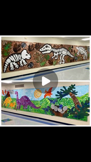 Joanne Cook on Instagram: "3rd grade dinosaur mural is complete!!! #3rdgradeart #muralarts #elementaryart #arted #primaryartclass #iteachart" Dino Mural, Dinosaur Mural, 3rd Grade Art, Collaborative Art, Dinosaur Art, Art Lessons Elementary, Arts Ed, March 5, Elementary Art