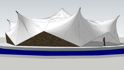 big tent in textile architecture - 3D Warehouse Tent Architecture, Membrane Architecture, Inflatable Structure, Textile Architecture, Tent Structure, Big Tent, Membrane Structure, Tensile Structures, Big Tents