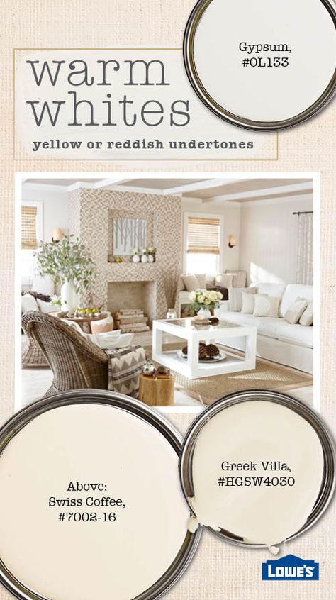 Understanding the undertones of white paint can help you select the best option to freshen up your space. Warm whites - antique, cream, vanilla - have undertones of yellow, pink or red. Antique and creamy whites lend a mellow backdrop to natural textures and neutrals. Warm Whites, Cream Paint Colors, Revere Pewter, Lashes Mascara, Cream Paint, White Paint Colors, Eyeshadow Eyeliner, Interior Paint Colors, Bedroom Paint