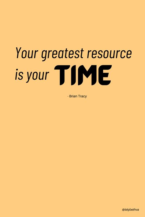 Your greatest resource is your time. - Brian Tracy #timemanagement #productivity #motivation #entrepreneur #leadership #goals #success #time #timemanagementtips #inspiration #business #smallbusiness #productivitytips #inspire #learning #training #timemanagementskills #projectmanagement #entrepreneurship #softskills #mindset #coaching #productivityhacks #planning #personaldevelopment #development #management #virtualassistant #goalsetting #workfromhome #focus #planner #organization Time Management Aesthetic, Focus Planner, Leadership Goals, Productivity Motivation, Manage Time, Brian Tracy, Time Management Skills, Productivity Hacks, Mindset Coaching