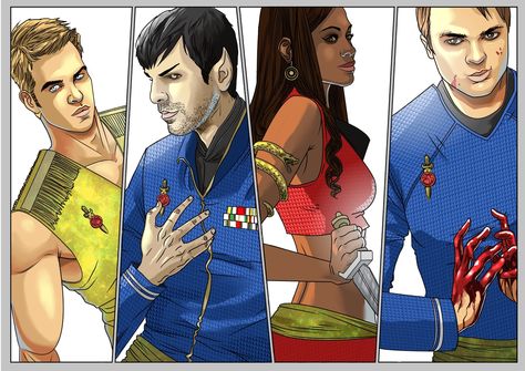 Aos Spirk, Star Trek Mirror Universe, Terran Empire, Star Trek Artwork, Stark Trek, Fandom Star Trek, Mirror Universe, Star Trek Reboot, Start Trek