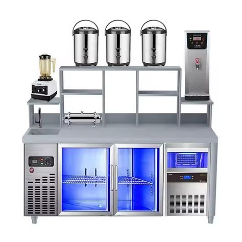 One stop service bubble tea equipment supplier Tea Counter, Cafe Banner, Tea Machine, Popping Boba, Mobile Cafe, Snack Machine, Gong Cha, Kiosk Design, Bar Supplies