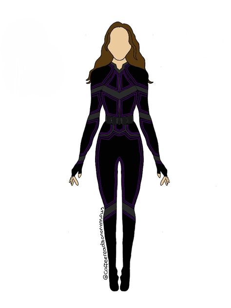 Infinity Witch Suit, Mcu Oc Suit, Women Superhero Suit Ideas, Villain Outfits Design Female, Marvel Suits Design, Supersuit Design Female, Black Supersuits Female, Super Suit Design, Vigilante Suit Design