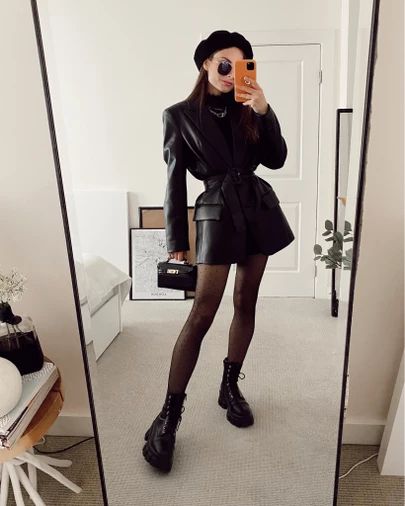 Villainess Outfit, Maneater Aesthetic, Outfits Cargo, Faux Leather Shorts, Famous Outfits, Casual Day Dresses, Black Outfits, Zara Fashion, Edgy Style