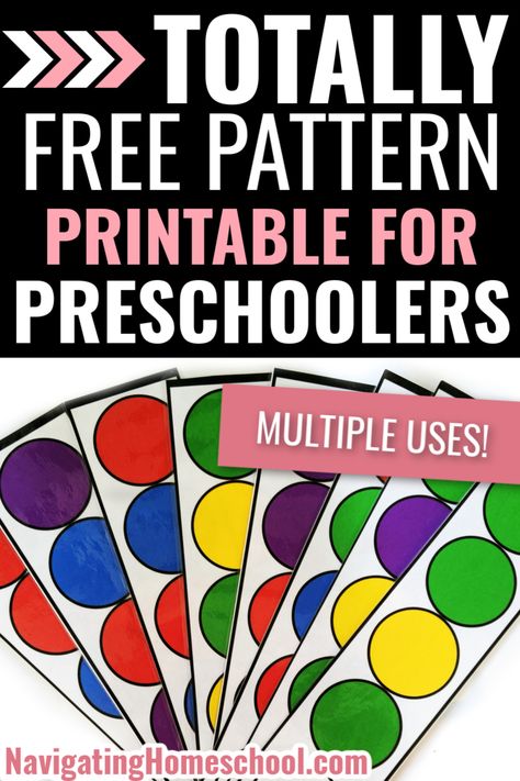 Colored Circles Printable, Pattern Cards Preschool, Preschool Bible Activities, Teaching Patterns, Play Preschool, Preschool Patterns, Ab Patterns, Letter Worksheets For Preschool, The Best Foundation