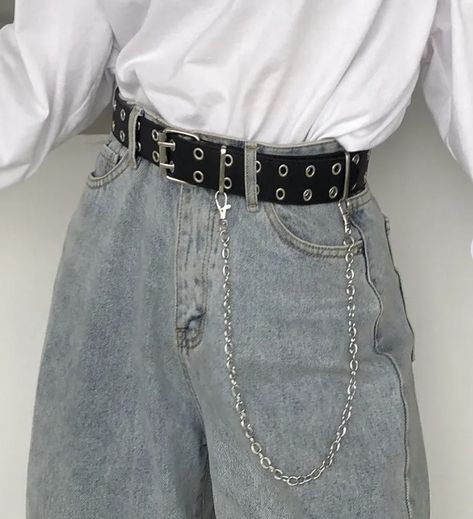 Harajuku Women, Chain Belts, Estilo Punk, Chain Fashion, Style Punk, Fashion Belts, Chain Belt, Style Streetwear, Y2k Streetwear