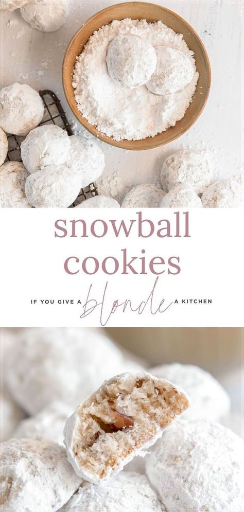 Snowball Cookies With Pecans, Snowball Cookies Recipe, Cookies With Pecans, Pecan Snowball Cookies, Winter Holiday Recipes, Snowball Cookie Recipe, Holiday Baking Recipes, Scrumptious Food, Snowball Cookies