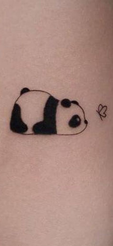 Simple Panda Tattoo, Panda Bear Tattoos, Tiny Panda, 2024 Tattoo, Cute Henna Tattoos, Cute Henna, Panda Tattoo, Bear Tattoos, Flower Background