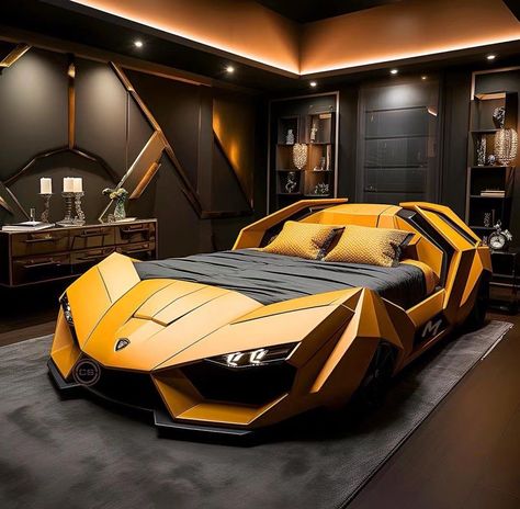 Futuristic Bed, बेडरूम डिजाइन, Race Car Bed, Boy Bedrooms, Luxe Bed, Luxury Kids Bedroom, Weird Furniture, Amazing Bedroom Designs, Car Bedroom