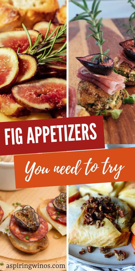 Fig Appetizers for Your Next Wine Tasting | The Most Amazing Fig Appetizers for Your Next Wine Tasting | Fig Recipes You Will Love | Food Ideas For your Next Wine Tasting Event | Wine and Food Combos #Figs #WineTastingParty #FigAppetizers #AppetizerRecipes #Wine Appetizers With Fig Jam, Fig Appetizer Recipes, Fig Appetizer, Food Combos, Tapas Party, Wine And Food, Wine Tasting Events, Fig Recipes, Wine Education