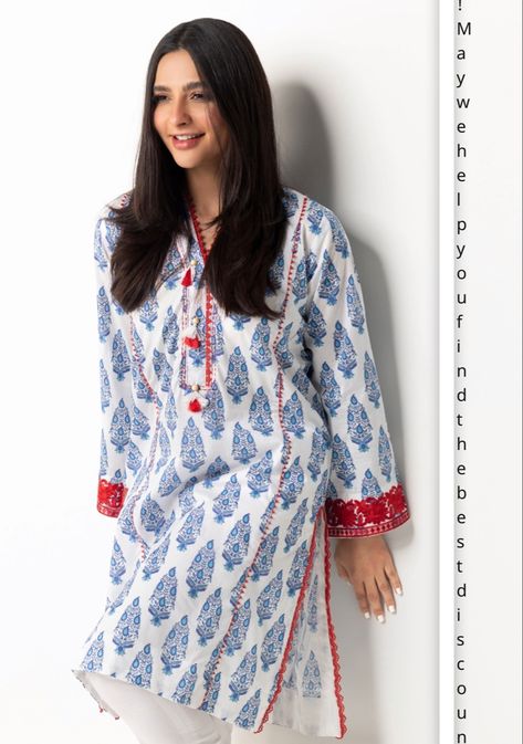 Pakistani Kurti Designs, Pakistani Kurti, Ladies Kurti, Embroidery Fashion Detail, Long Kurtis, Latest Dress Design, Beautiful Casual Dresses, Kurta Design, Kurti Embroidery Design