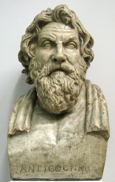 bust-of-antisthenes By user:shakko - Own work, CC BY-SA 3.0, https://commons.wikimedia.org/w/index.php?curid=5535111 Cynicism Philosophy, Aristarchus Of Samos, Diogenes Of Sinope, School Of Philosophy, Tata Surya, Greek Philosophers, Greek History, Ancient Origins, Samos