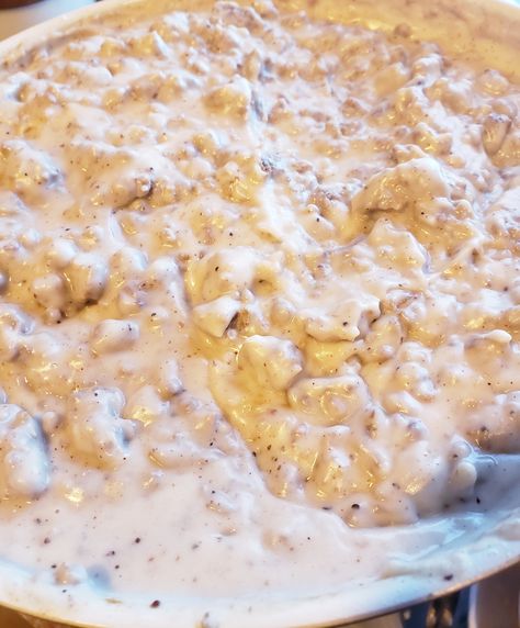 Dairy-Free Savory Sausage Gravy Non Dairy Sausage Gravy, Dairy Free Biscuits And Gravy, Dairy Free Sausage Gravy, Dairy Free Gravy, Southern Sausage Gravy, Easy Biscuits And Gravy, Gravy Master, Dairy Free Biscuits, Best Biscuits And Gravy