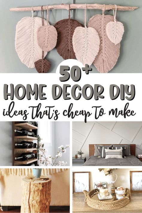 Here is 50+ of our favorite DIY home décor projects that look expensive but are actually budget-friendly. Are you looking to spruce up your living space without breaking the bank? Good news – you don’t have to spend a fortune on expensive furniture or décor pieces. With a little creativity and some basic tools, you can create stunning diy home decor projects that will transform your space and leave your guests amazed. Cheap Home Decor Ideas Living Rooms, Home Decor Accessories Aesthetic, Make Cheap Furniture Look Expensive, Diy Home Goods, Guest Room Decor On A Budget, Home Decor Ideas Living Room On A Budget, Apartment Decorating On A Budget Boho, Diy Living Room Decor On A Budget, Diy Home Decor Easy Bedroom Craft Ideas