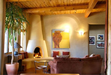 Southwestern Interior Design Ideas - Southwestern Decorating Ideas - Southwestern Decorating Style.  #southwestern #desert #interior #style #ideas #repin #traditional Santa Fe Fireplace, Mexican Fireplace, Mexican House Interior, Southwest Interior Design, Southwestern Interior Design, Southwest Interiors, Southwest Interior, Southwestern Interior, Kiva Fireplace