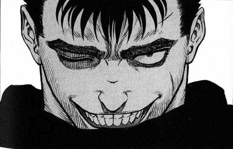 Berserk Smile Drawing, Evil Smile, Anime Smile, 다크 판타지, 5 Anime, Dark Anime, Anime Sketch, Dark Souls, Dark Fantasy