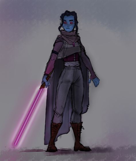 Chiss Jedi Oc, Night Sisters Star Wars Art, Clone Wars Oc Female, Starwars Oc Outfit, Starwars Character Art, Wookie Oc, Star Wars Oc Jedi, Jedi Oc Art, Star Wars Clothes Character Design