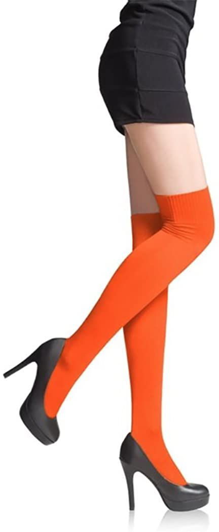 Orange Knee High Socks, Stocking Outfits, Shaggy And Velma, Velma Costume, Over The Knee Socks, Opaque Tights, Thigh High Socks, Uk Clothing, Knee Socks