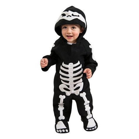 Baby's First Halloween: 82 Cute Costume Ideas Baby Skeleton Costume, Shark Halloween Costume, Newborn Costume, First Halloween Costumes, Skeleton Halloween Costume, Baby First Halloween, Luxy Hair, Skeleton Costume