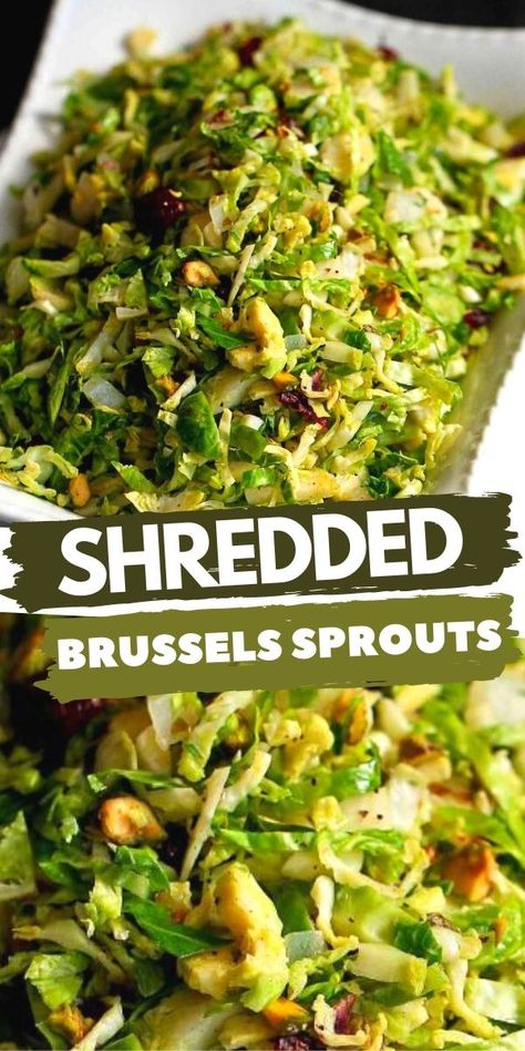 Shredded Brussels Sprouts Recipe, Easy Thanksgiving Side Dishes, Thanksgiving Side Dishes Crockpot, Brussels Sprouts Recipes, Thanksgiving Recipes Side Dishes Veggies, Thanksgiving Vegetables Side Dishes, Thanksgiving Vegetable Sides, Shredded Brussels Sprouts, Thanksgiving Side Dishes Healthy