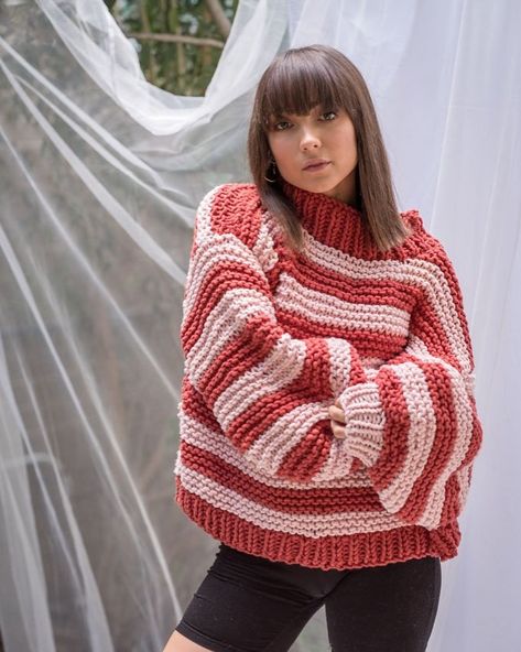 Candy Cane Sweater, Sweater Making, Model Pictures, Knit Hat, Knit Cotton, Long Weekend, Crocheted Item, Cold Day, Candy Cane