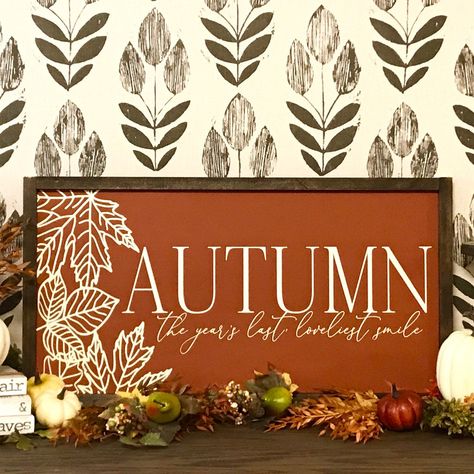 Autumn Signs, Fall Pumpkin Sign, Fall Decor Farmhouse, Fall Wood Signs, Fall Sign, Blue Pumpkins, Autumn Decorating, Spring Summer Decor, Autumn Crafts