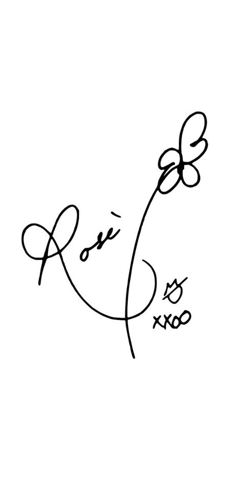 Rose Signature Blackpink, Blackpink Autograph, R Signature Ideas, Rosé Blackpink Black, Blackpink Logo, Rose Signature, Wallpaper Rose, Name Signature, Signature Ideas