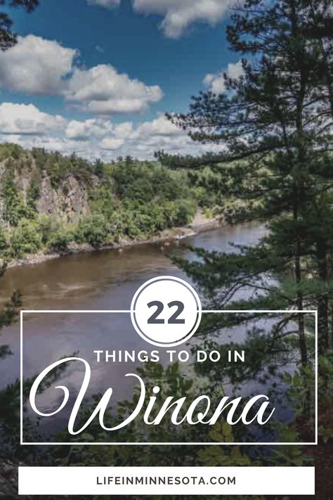 On the banks of the Mississippi you'll find the perfect blend of outdoor adventure, culture, and amusement for the whole family. Read our post on things to do in Winona MN to start planning your visit today. Winona Mn Minnesota, Travel Minnesota, Winona Minnesota, Midwest Road Trip, Winona Mn, Minnesota Travel, Midwest Travel, Road Trip Adventure, Lake Park