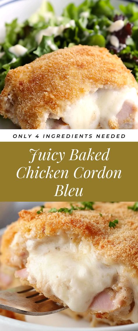 Image for Juicy Baked Chicken Cordon Bleu Lazy Chicken Cordon Blue, Chicken Cordon Bleu Skillet, Chicken Cordon Blue Recipes, Baked Chicken Cordon Bleu, Tasty Chicken Recipes, Easy Chicken Cordon Bleu, Chicken Cordon Bleu Recipe, Colorado Christmas, Cordon Blue