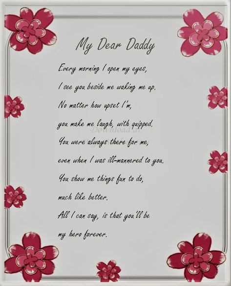 A small poem for Father from Daughter Poem For Father From Daughter, Poem For Dad From Daughter, Dad Poems From Daughter, Poem For Father, Father Poems From Daughter, Father Poems, Dad Poems, Small Poems, Wake Me Up